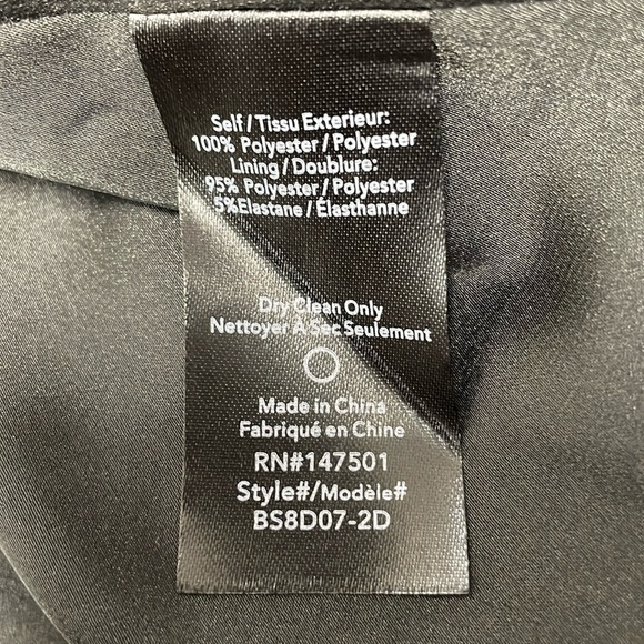 NWT Le Gali Black Floral Chiffon Flutter Bell Sleeve V-Neck Dress 12 - Picture 15 of 16